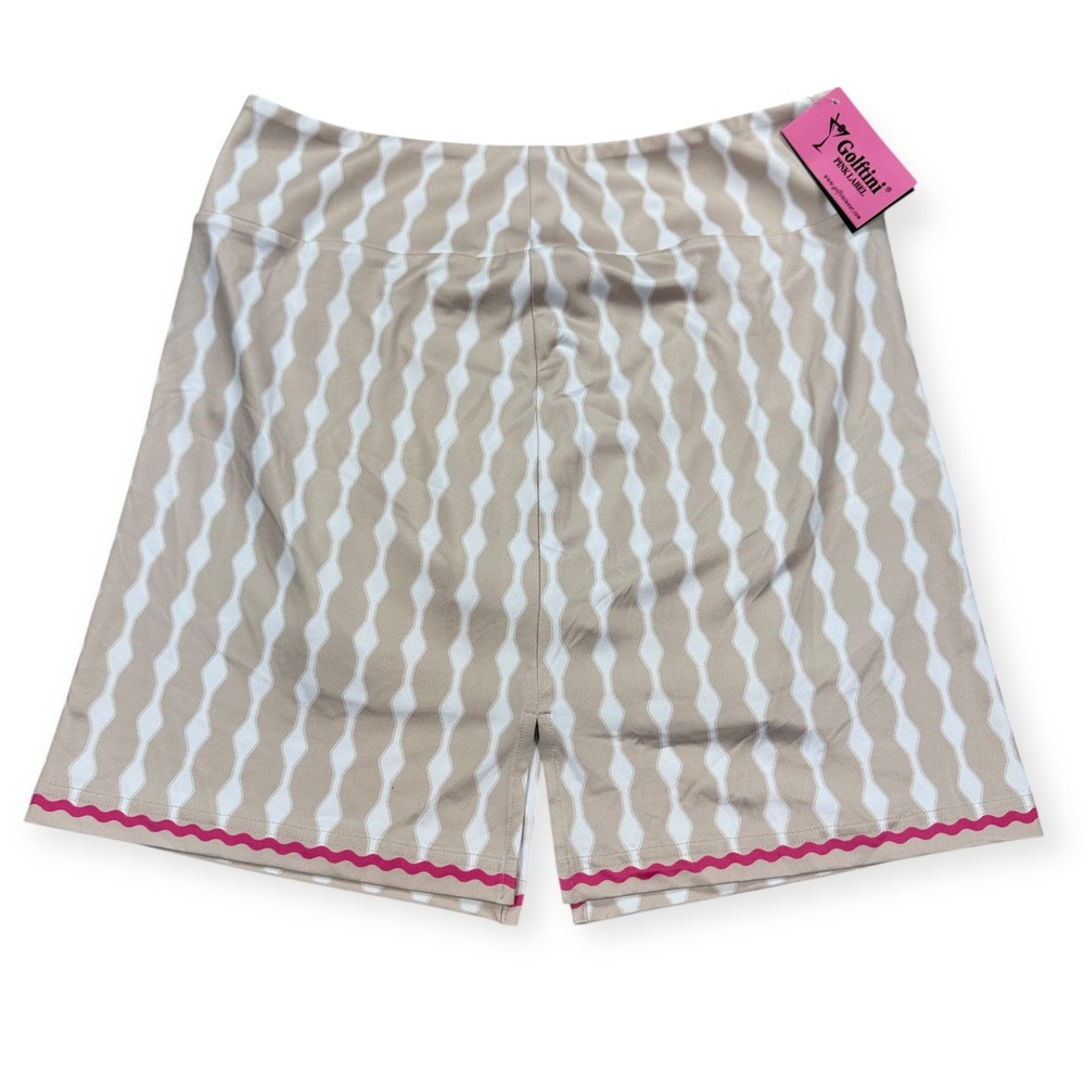 NEW Golftini Golf Skort Women's Small Tan Step Up-Long Athletic Tennis Training